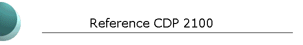 Reference CDP 2100